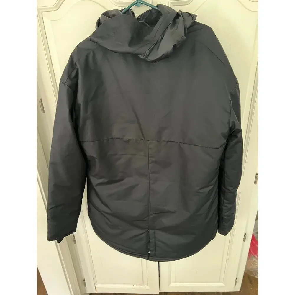 Adidas Sporting Blue Valley Hooded Soccer Parka Jacket Black Men’s M Coat